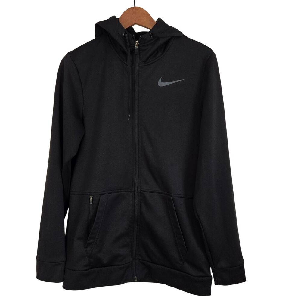 Nike Therma Fit Full Zip Black Athletic Training Outdooe Activewear Hoodie S